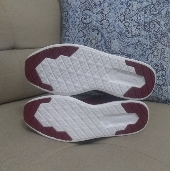 Puma ST Trainer Evo Gleam sneakers red plum gold NWOT - Picture 6 of 8